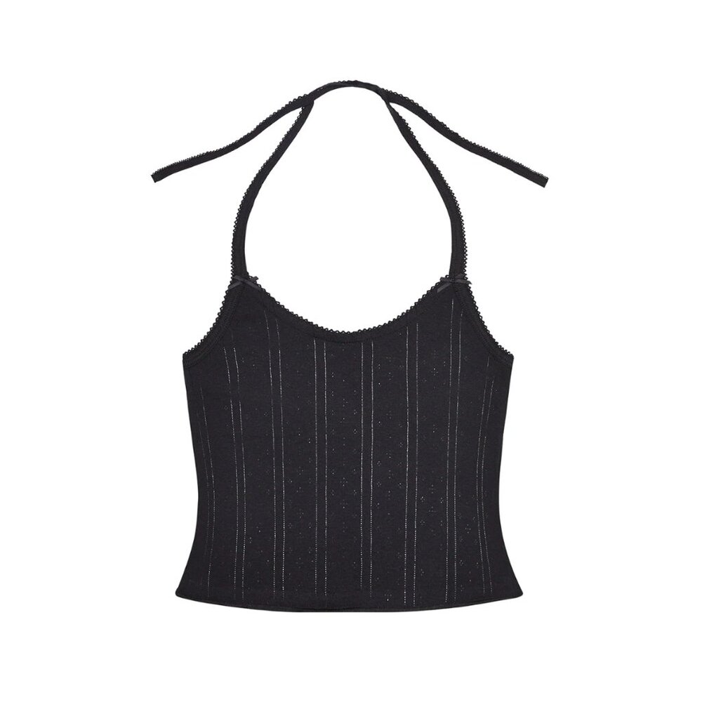 NWOT CouCou Intimates The Halter Pointelle